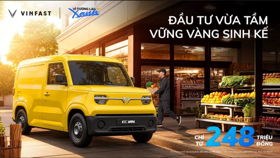 Giá VinFast EC Van, xe tải điện VinFast, EC Van Hà Nội, EC Van trả góp